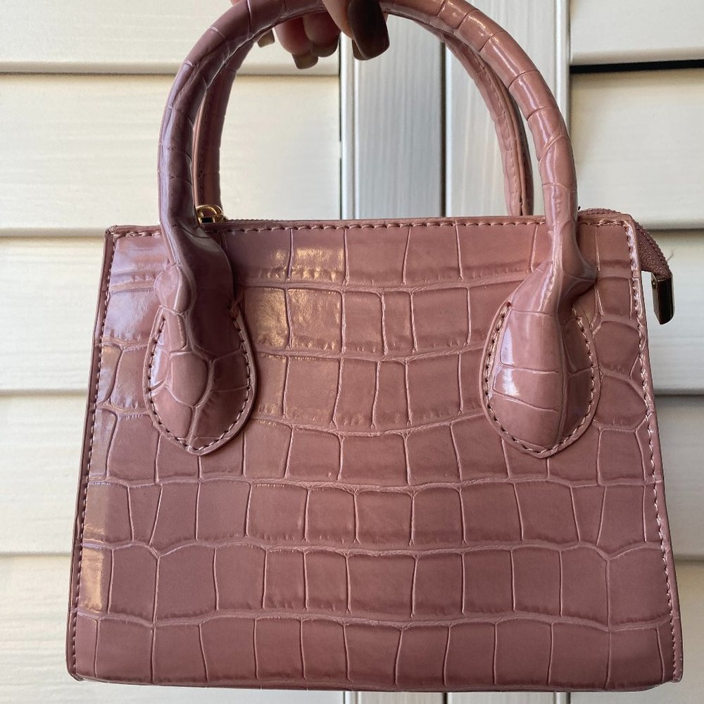 Unused Pink Alligator Skin Mini Purse